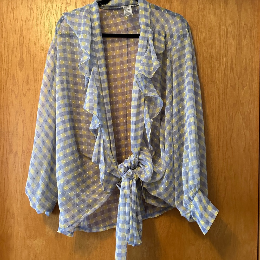 Free People Picnic Plaid Tie Front